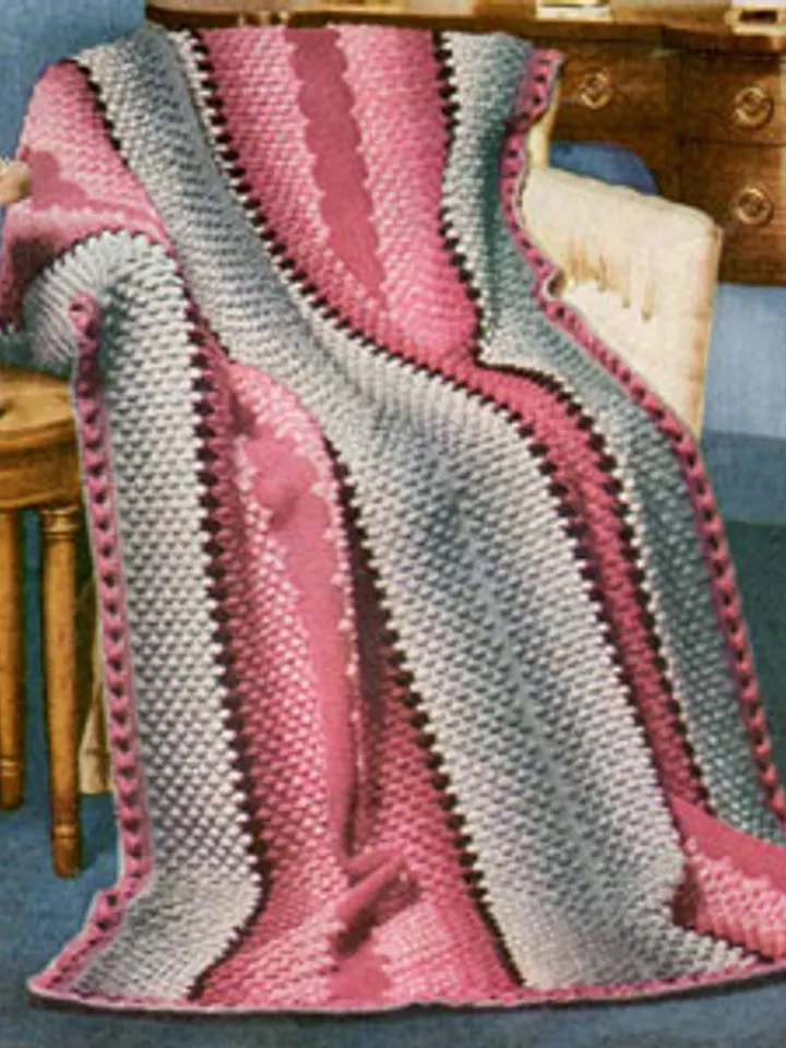 Crochet Pattern Vintage Afghan Empire Digital Download PDF