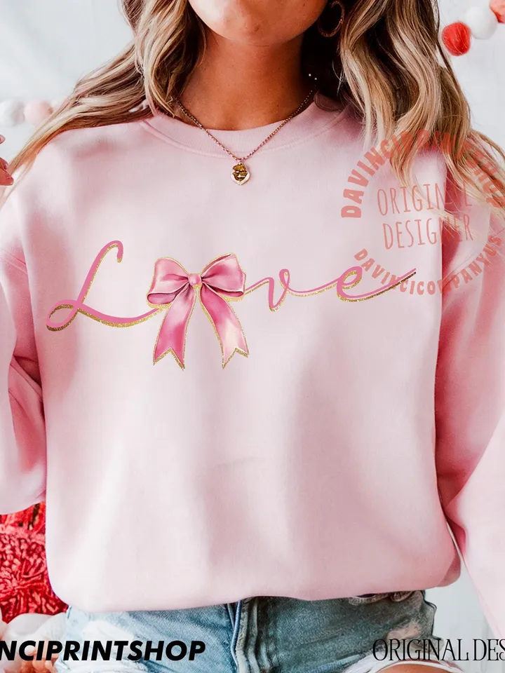 Love Coquette png, Love png, Pink bow png, Valentines Shirt Sublimation, Valentines png, Coquette bow png, Aesthetic Valentines, love, pink