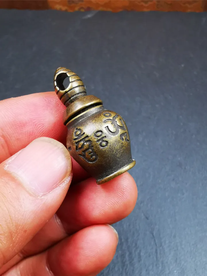 Gandhanra Handmade Tibetan Buddhist Amulet,Stupa,Pagoda,Buddhist Tower Pendant,Gau Shrine,Mani Rilbu Bottle,Consecration Zung