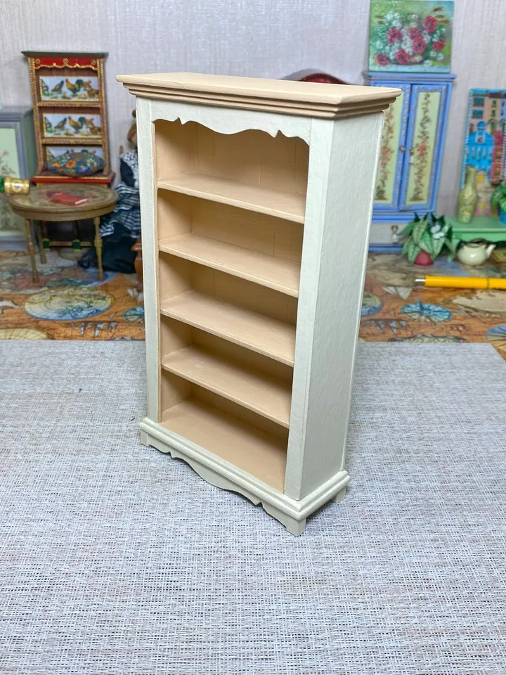 Bookcase for a doll. miniature dollhouse. 1:12. Furniture for dolls.