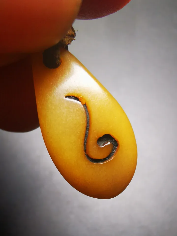Gandhanra Tibetan Yak Bone Carved Bead Counter Pendant,Mani Jewel Amulet for Mala,Prayer Beads