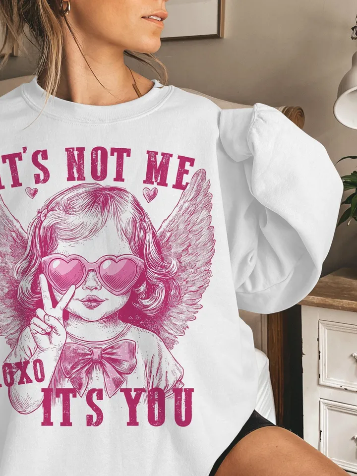 It's Not Me It's You PNG, Anti Valentine's Day png, Snarky Cupid Valentines png, Funny Retro Vday png, Valentines Humor png