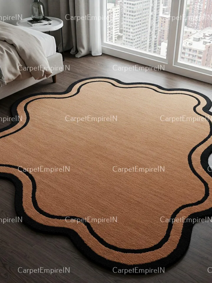 8x10 Irregular-Shaped Rug | Hand-Tufted 100% Wool Handmade Layered Rug, rugs for living room, Kids' Rug, Custom Rug, 4x6, 5x7, 9x12