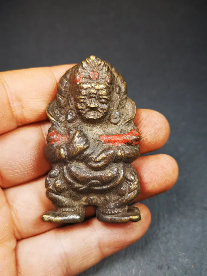 Gandhanra Handmade Tibetan Buddhist Statue,Panjaranata Mahakala,40 Years Old