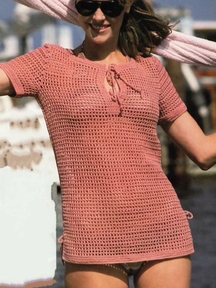 Crochet pattern tunic, beach tunic crochet, cover up crochet pattern, top crochet , bikini crochet pdf