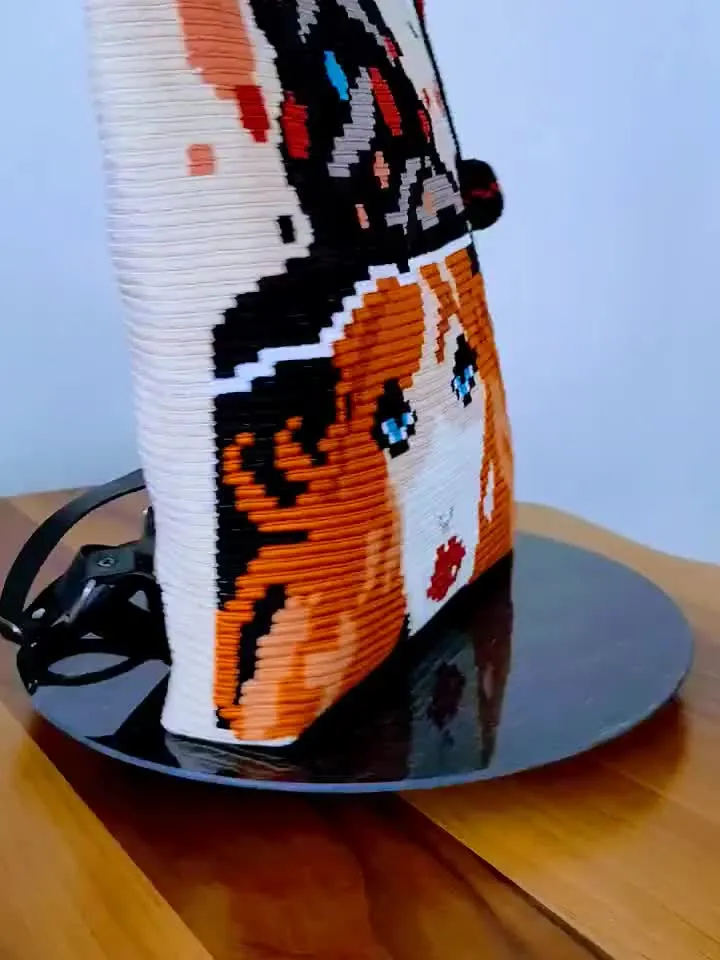 Crochet portrait bag Knitted orange tote bag Crochet festival bag Art to wear purse Unique crochet bag Ballet backpack Crochet bag modern