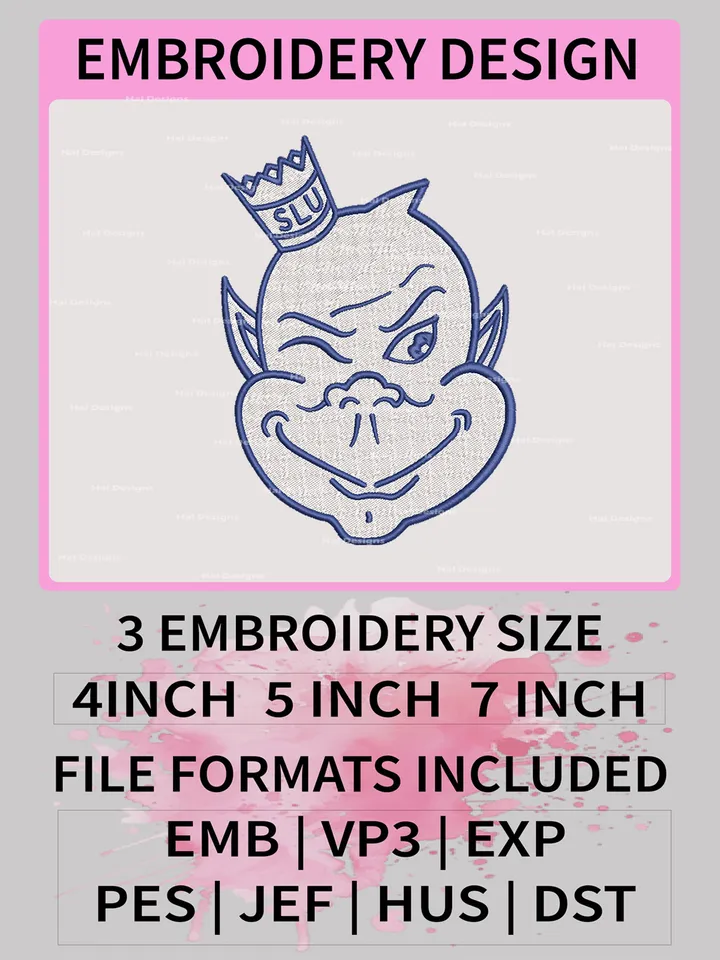 NCAA Saint Louis Billikens Logo Embroidery Files, Digital Machine Embroidery Designs for Sports Fans