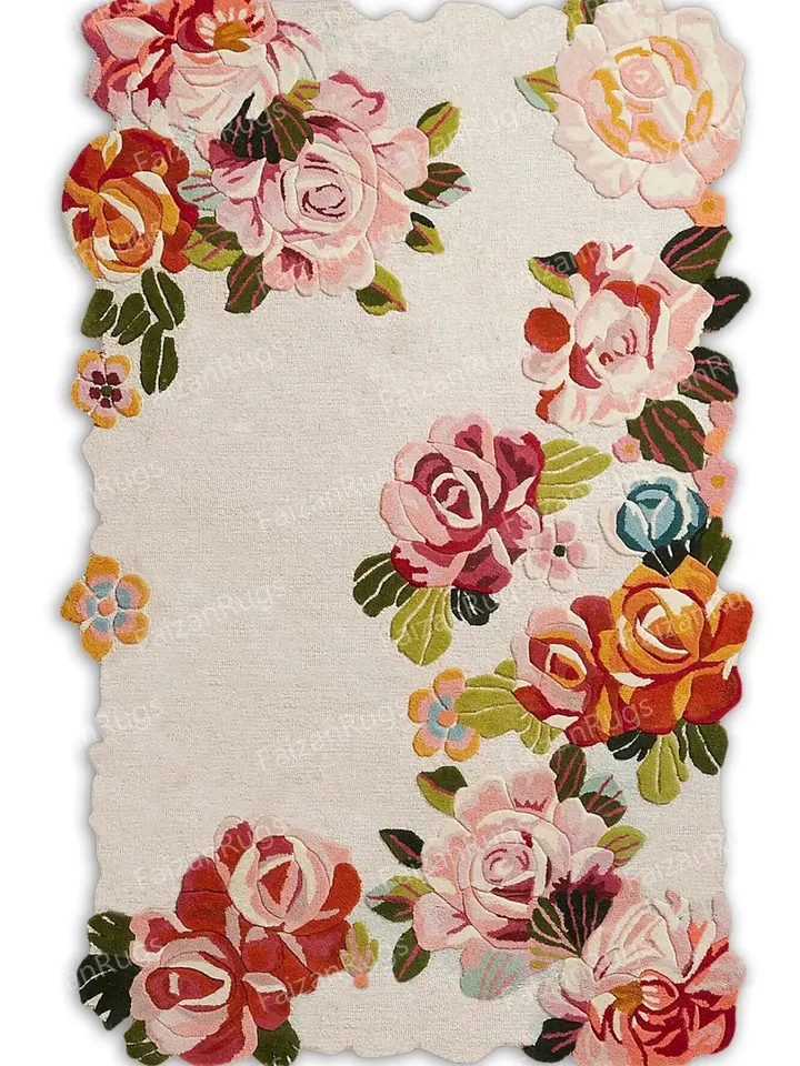 Buy 8x10 Araceli Multi Irregular Shape Hand-Tufted 100% Wool Rugs For Living Room, Bed Room, Kids Room In Any Size 10x12,9x12,8x10