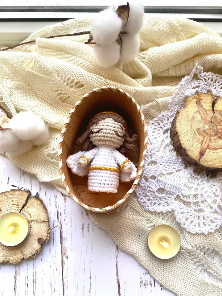 PDF Christmas Angel Crochet Pattern, Amigurumi Angel Pattern, Easter Pattern, Crochet nativity, Angel doll, Amigurumi crochet toys
