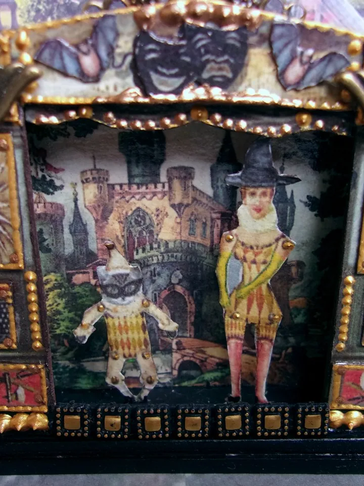 Puppet show. Dollhouse miniature.1:12 scale.