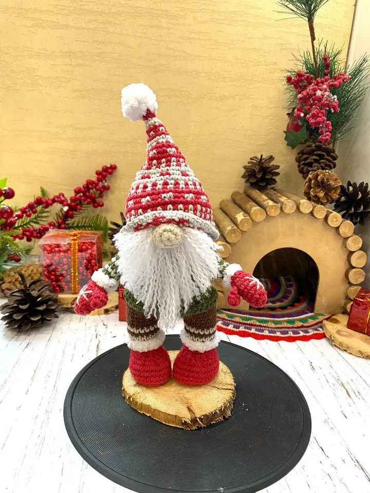 PDF Crochet Pattern Christmas Gnome doll, Amigurumi Scandinavian Gnome Tutorial, Santa Gnome Doll, Christmas ornaments, DIY Christmas Decor