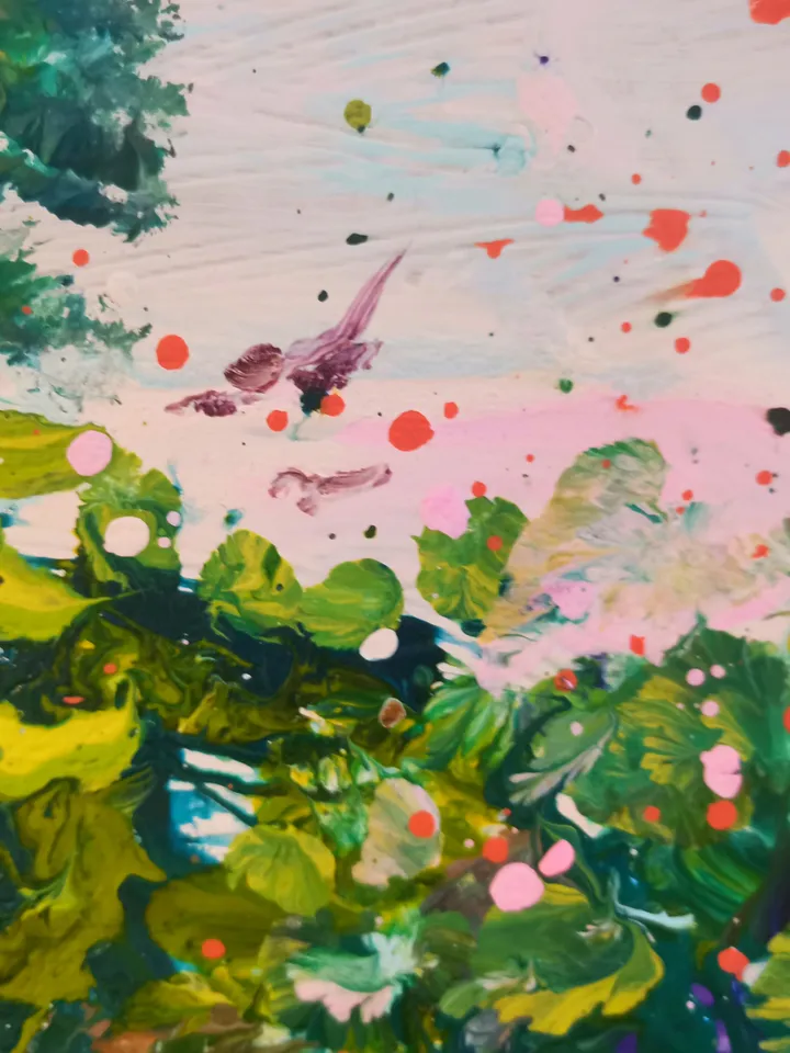 Abstract Flowers Nature Art Original Oil Painting Soul Forest Artist Svinar Oksana