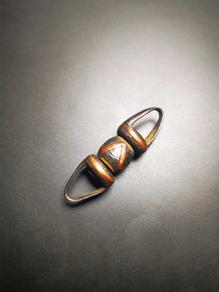 Gandhanra Handmade Mala Hanging Ring,Keychain Ring,Prayer Beads Accessories,Made of Cold Iron and Brass