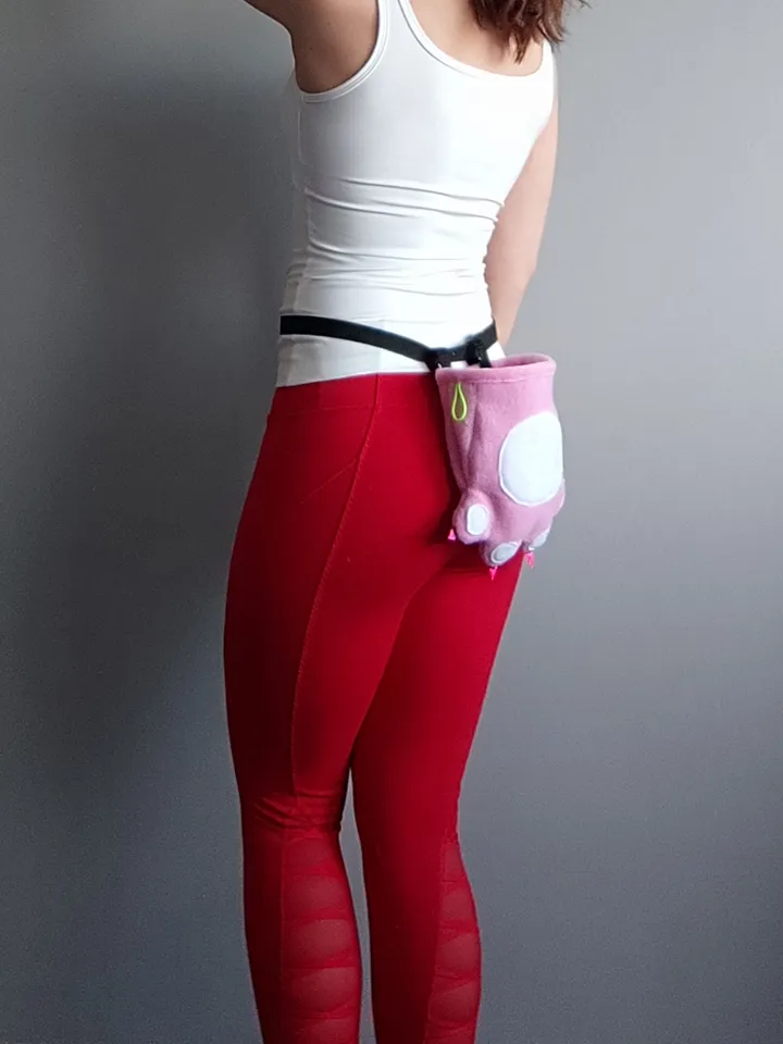 Chalk bag Сat's paw pink for rock climbing