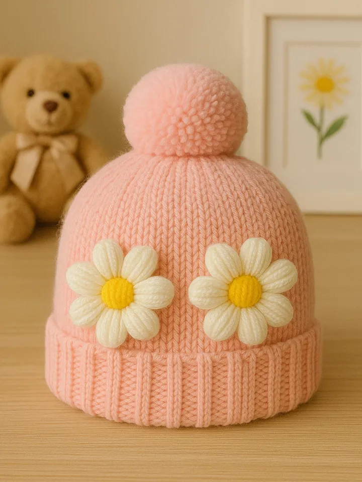 Puffy Crochet Flowers Applique - Colorful Daisy Embellishment for Sweater, Cardigan & Craft Decor - Cute Handmade Crochet Patch