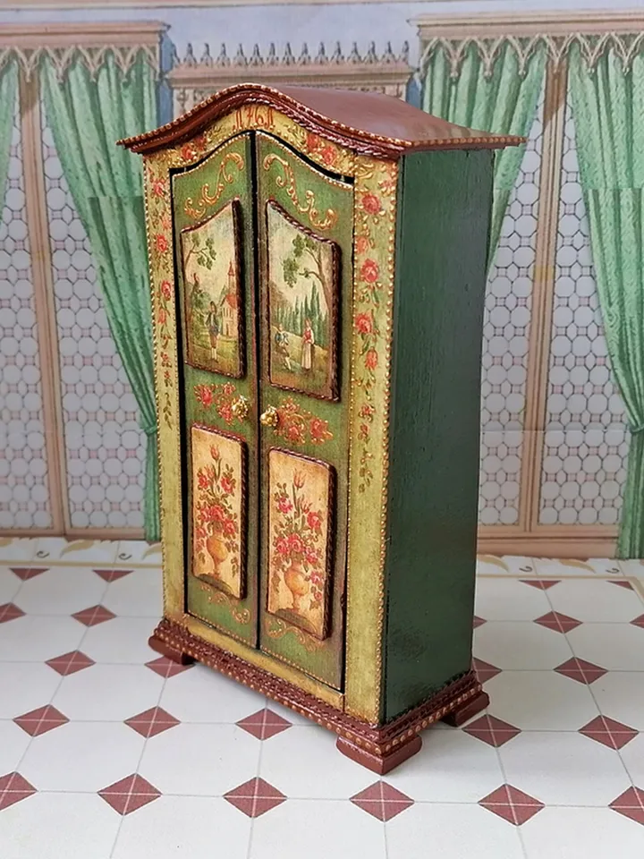 Wardrobe for dollhouse. 1:12.