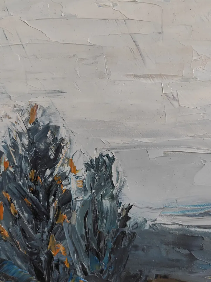 Oil painting textured landscape