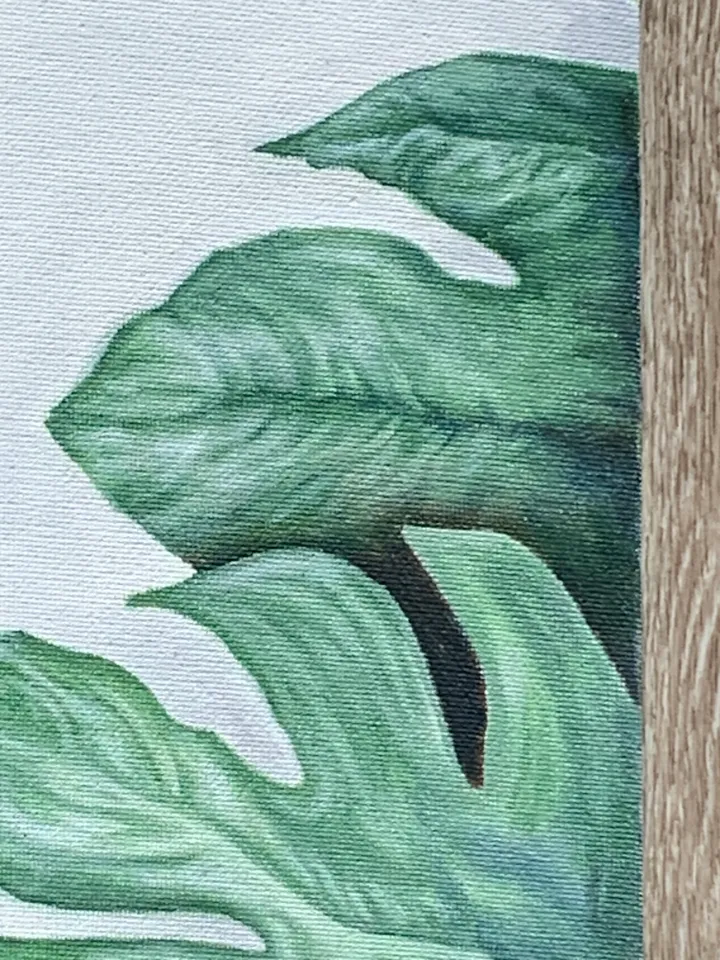 Interior design painting "Abstract green leaves"