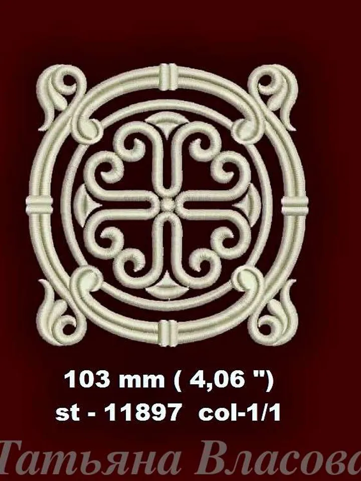 An "altar" set of designs for machine embroidery.