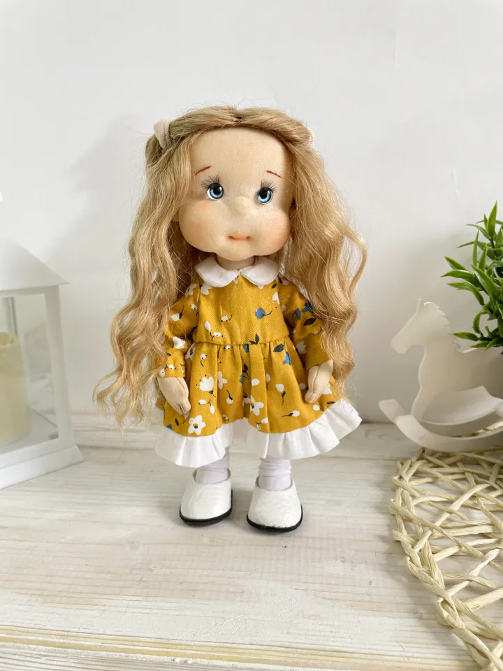 Art Doll Waldorf Doll Inspiration Handmade Textile Doll Birthday Gift for Girl