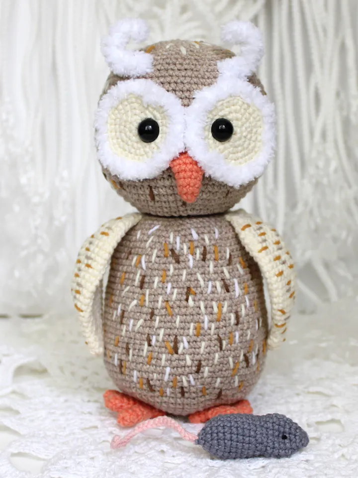 Crochet owl pattern PDF in English Amigurumi owlet Halloween nursery decor
