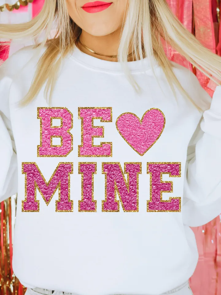 Glitter Be Mine Png Valentine's Day Png Sublimation Chenille Patch Png Valentines Png Faux Sequin Valentine Shirt Png,Trendy Chenille Design