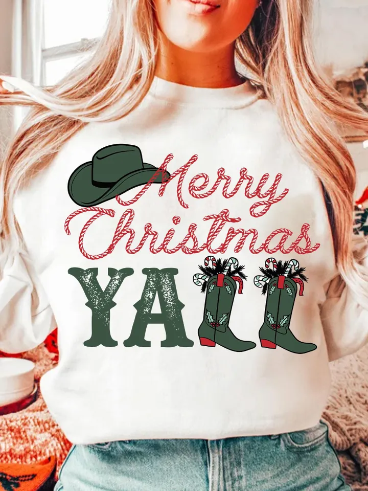 Howdy Christmas PNG Bundle Coquette Bow Western Cowgirl Cowboy Christmas Tree Cookies Presents Girly Trendy Shirt Designs Sublimation