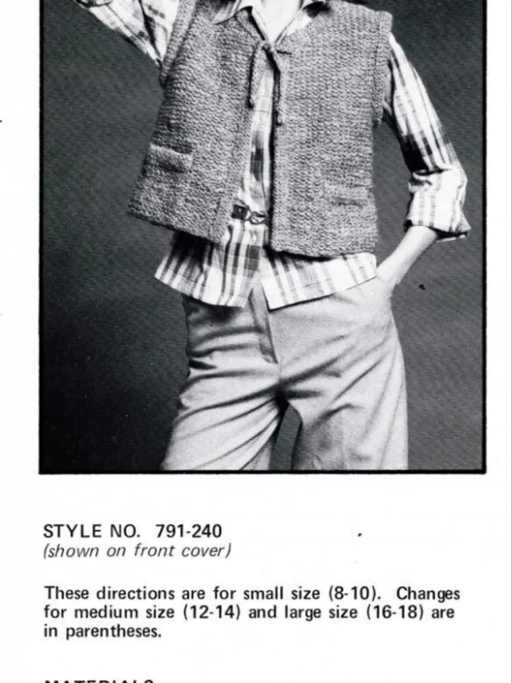 Vest knitting pattern, waistcoat knitting pattern, women ladies vest, easy knitting vest pattern instant download