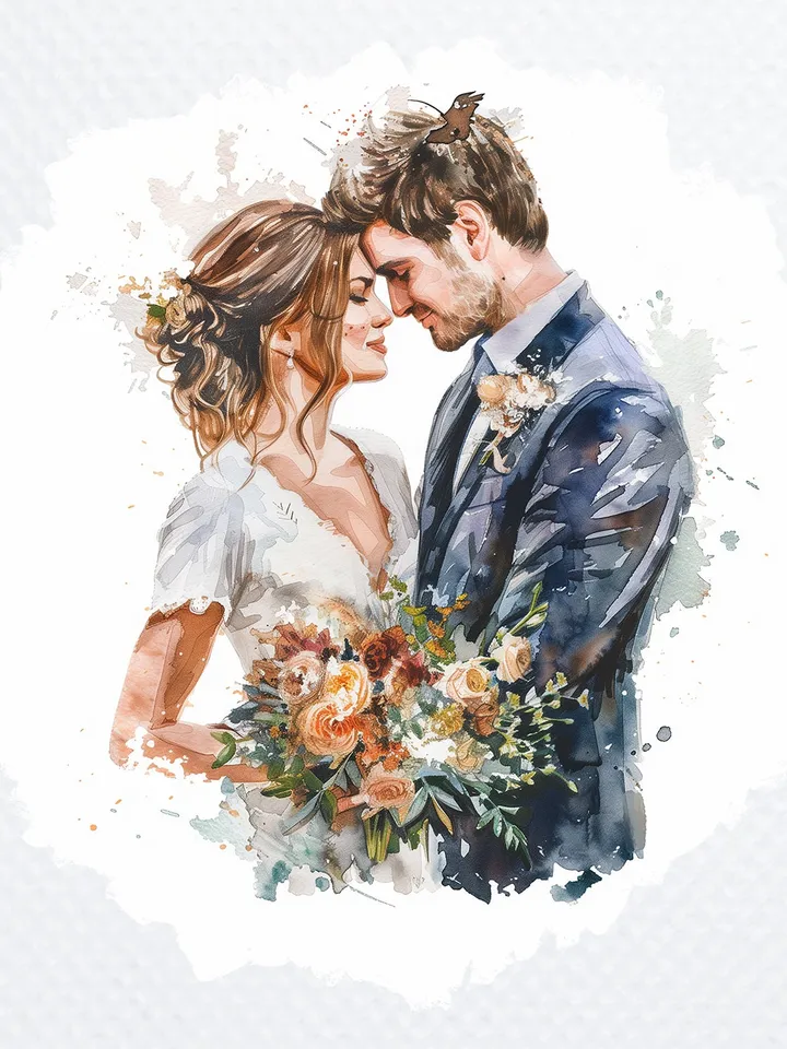 22 Wedding Couple PNG Bundle for Wedding Invitation, Printable Watercolor clipart for sublimation, Interracial couples PNG , junk journal