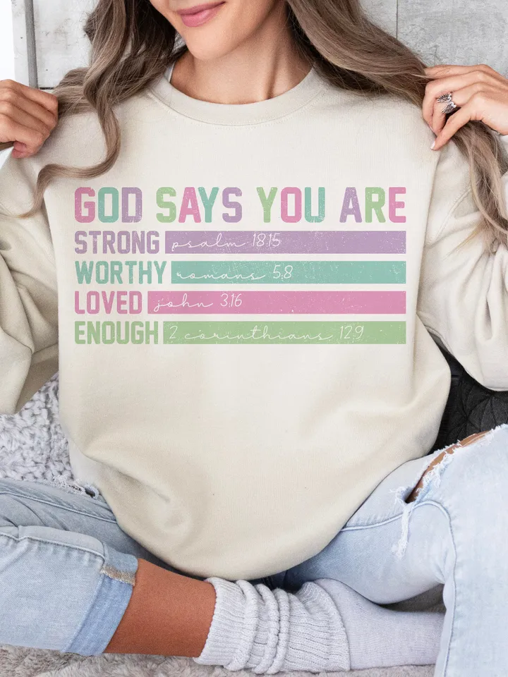 God says you are Easter png, Jesus Easter png, Peeps doodle png, christian Easter png, trendy Easter bible verse png, easter faith shirt png