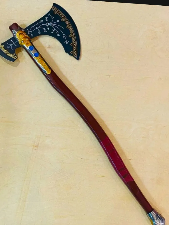 Handmade Kratos Axe, Leviathan Axe, God of War, Viking Axe, Cosplay Axe, Cosplay Armor, Cosplay Scandinavian, Prop, Replica, Kratos, Costume LARP Axe πͺβοΈπ‘οΈ #cosplay #godofwar #viking #larp #props #replica
