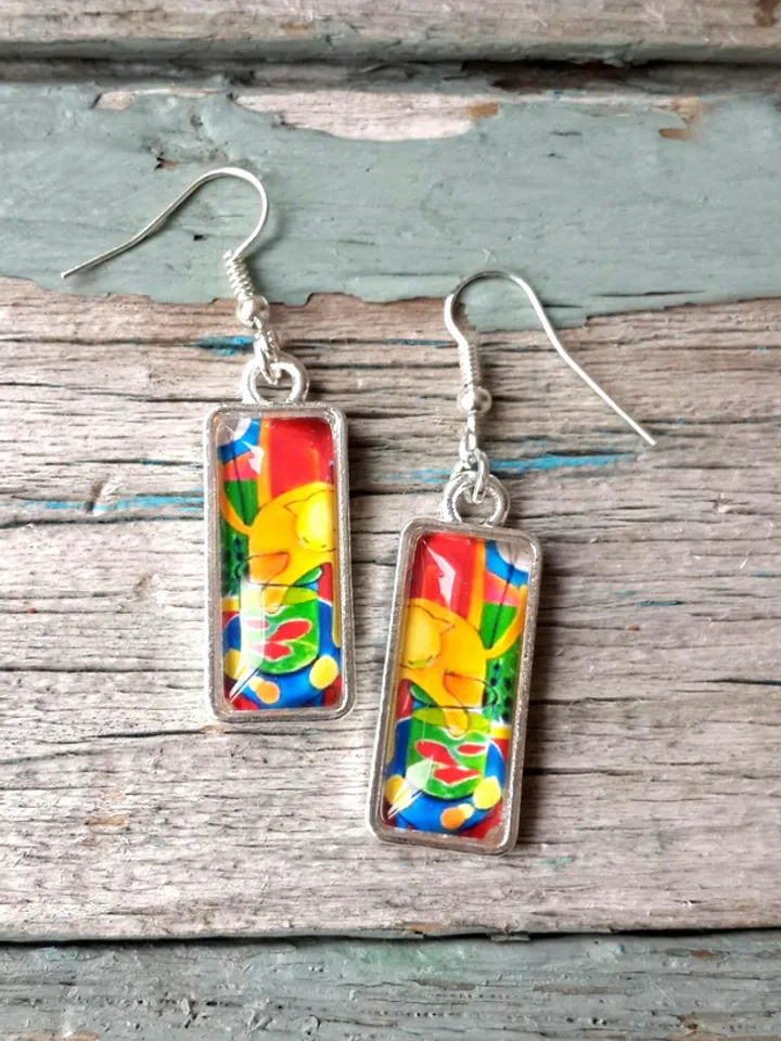 Henri Matisse Cat Earrings Dangle