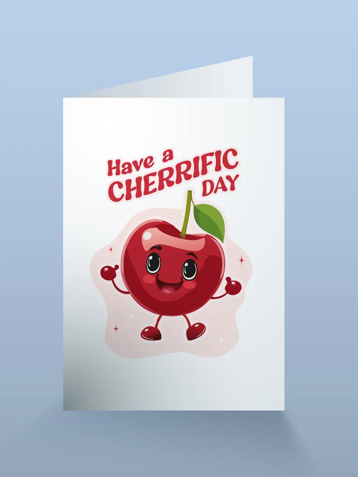 Cute Cherry Character Design, Have a Cherrific Day, Gift Cut Files, Sublimation Design, Trendy Cute and Groovy Aesthetic Design for T-shirt