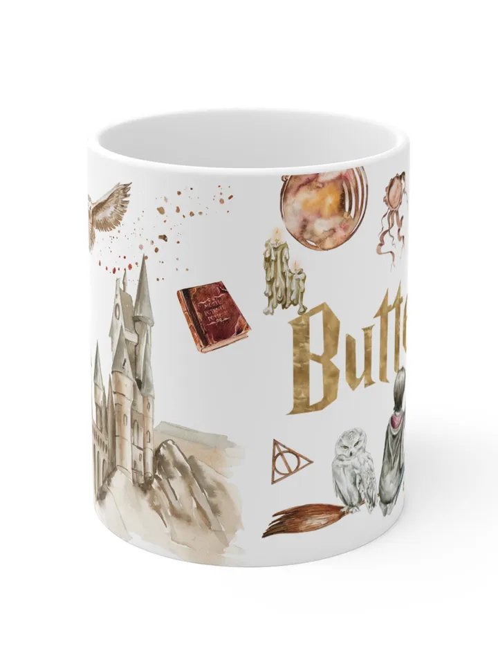 Butterbeer Mug, Wizarding World Mug, Wizard Cup, Magic School Decor, Magic Drinkware, Novelty Gift