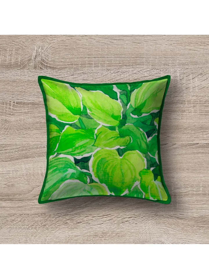 Watercolor clip art with green leaves Hosta Digital watercolor file Art print Illustration with hosta Printable wall art