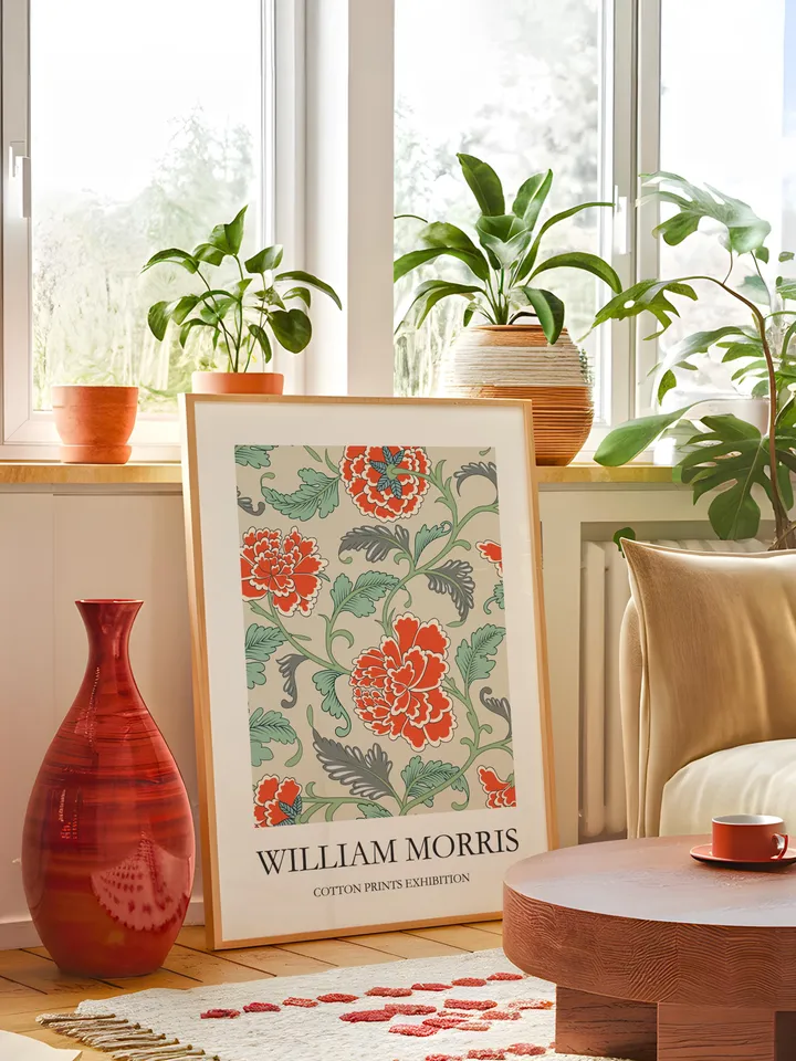 Textile Wall Art William Morris Style Vintage Poster Museum Inspired Digital Home Decor Classic Interior Pattern Print Gift Idea Download