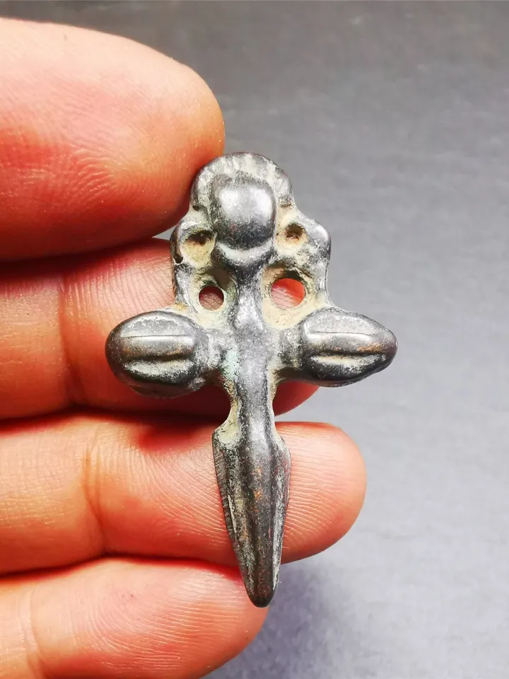 Gandhanra Vintage Phurba Amulet,Kila(Dorje Phurba) Pendant,Tibetan Budhist Ritual Implement,made of Thokcha,60 Years Old