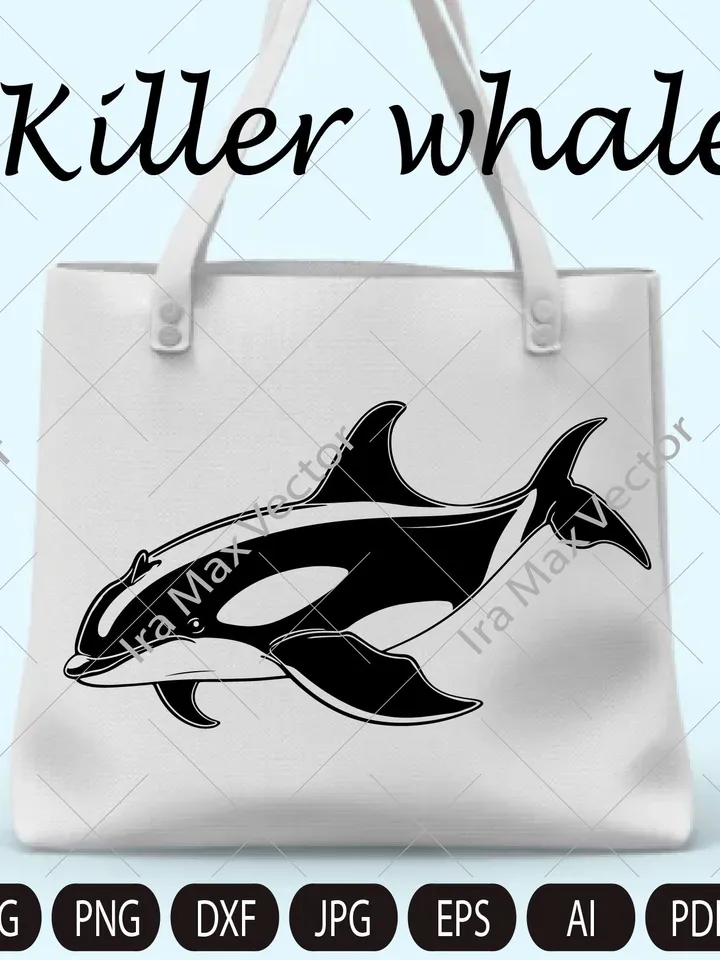 Whale SVG, Orca Whale Svg, Killer Whale Svg, Whale Clip art, Whale cut file, Whale Png, Whale Silhouette, instant download