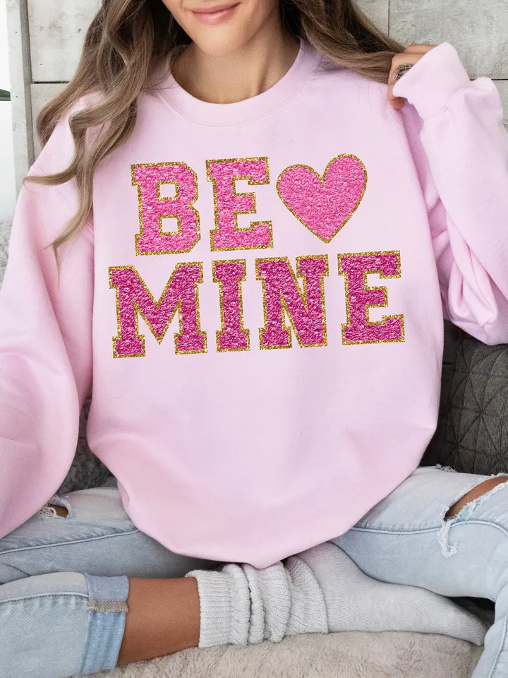 Glitter Be Mine Png Valentine's Day Png Sublimation Chenille Patch Png Valentines Png Faux Sequin Valentine Shirt Png,Trendy Chenille Design