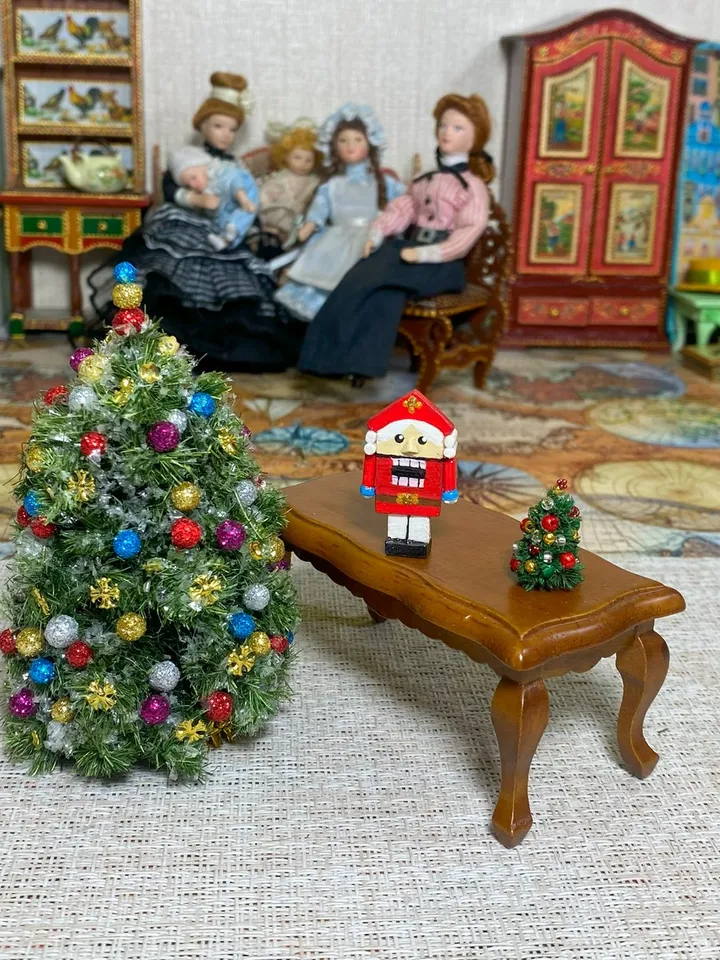 Nutcracker. Miniature toy for dolls. 1:12.Dollhouse miniature.