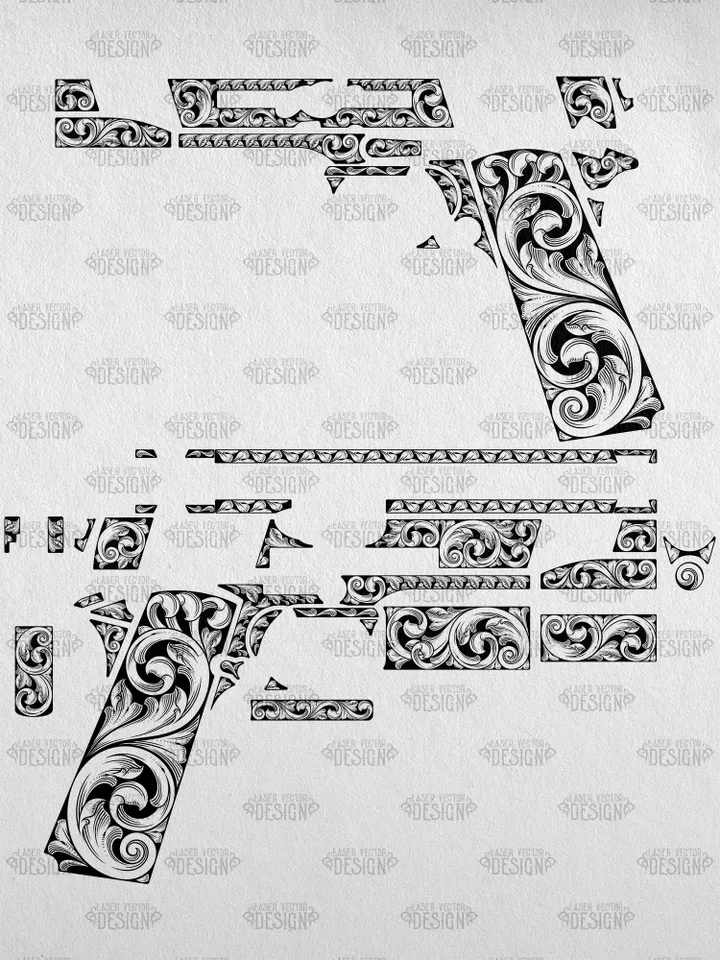 VECTOR DESIGN Kimber Stainless Gold Match SE ll Scrollwork