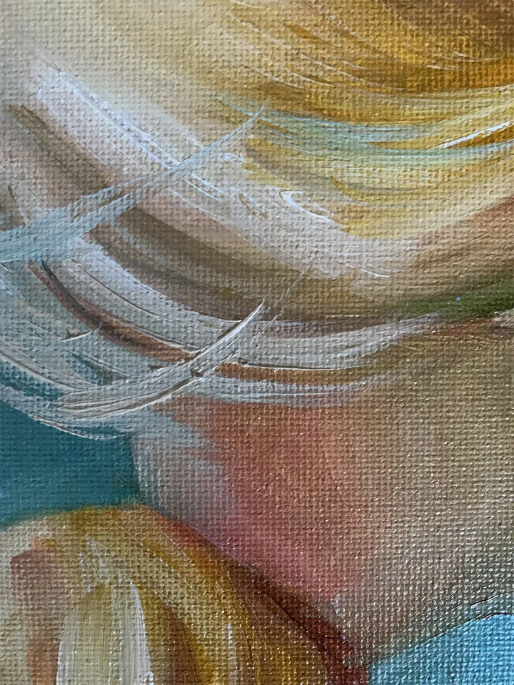 Mother and Child 8x8 inches by MyFoxyArt