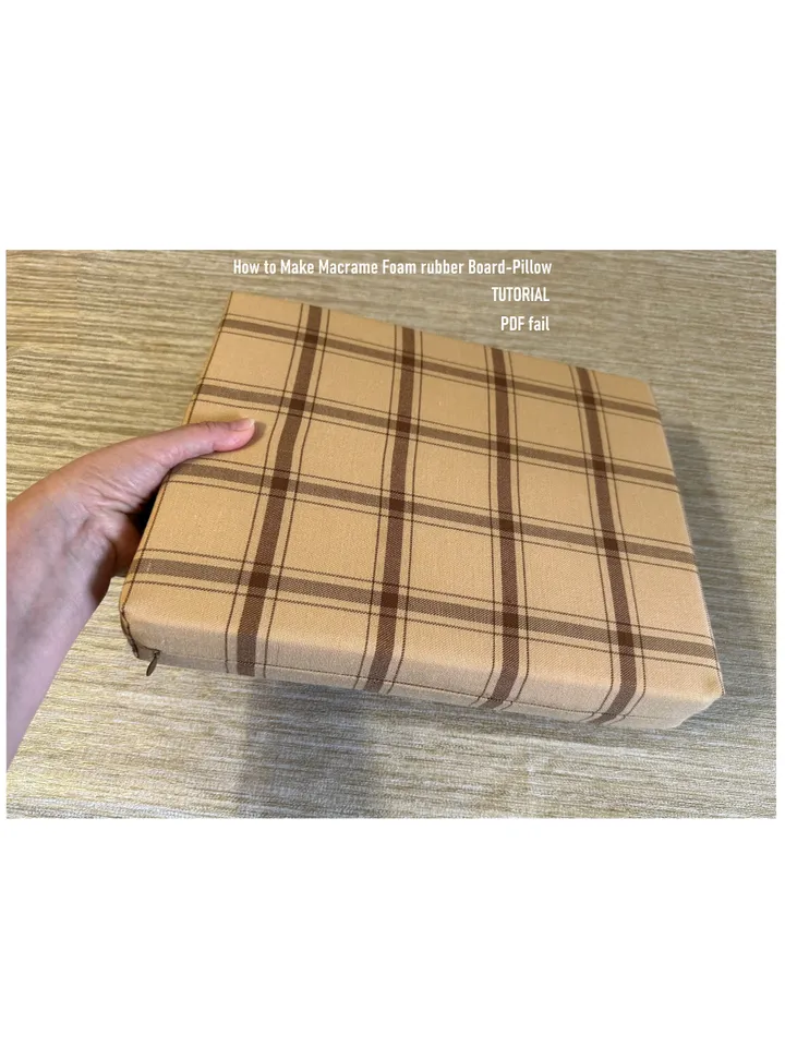 How to Make Macrame Foam rubber Board-Pillow, Tutorial, DIY comfortable work surface for: Macrame,Beading,Weaving,Stringing beads, PDF fail