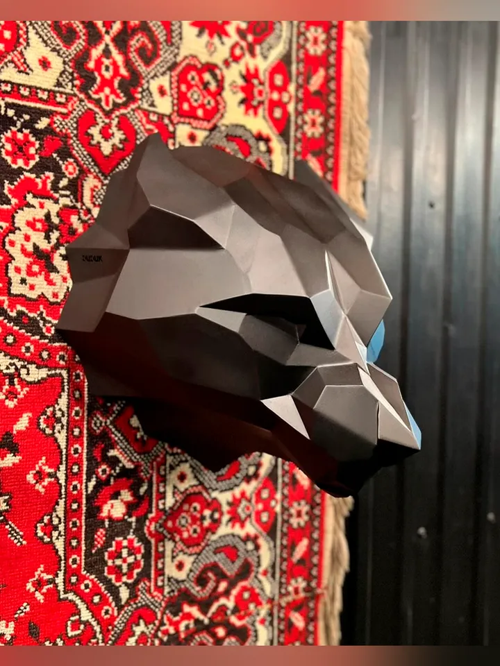 Welding Project Plans Drawings Wolf Head (DXF, PDF)