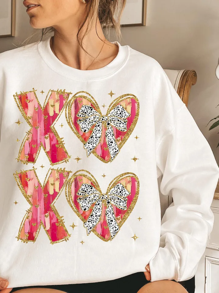 XOXO Valentine Day Heart Brushstroke png, Valentine png, Valentines day Png, xoxo png, valentine png designs, Coquette Valentine Png