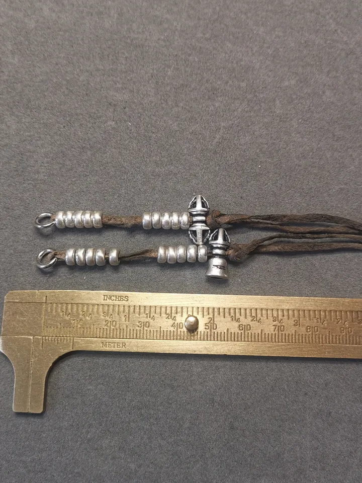 Gandhanra 5mm Silver Tibetan Buddhist Prayer Bead Counters for 6-15mm Mala,with Dorje Vajra Pendant