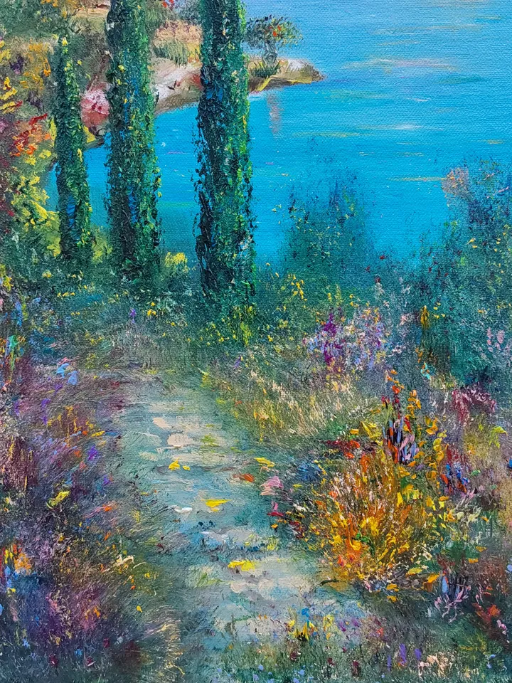 Seascape ○40х50cm (16х20inc)○My author's original painting ○Oil on canvas on a wide stretcher.