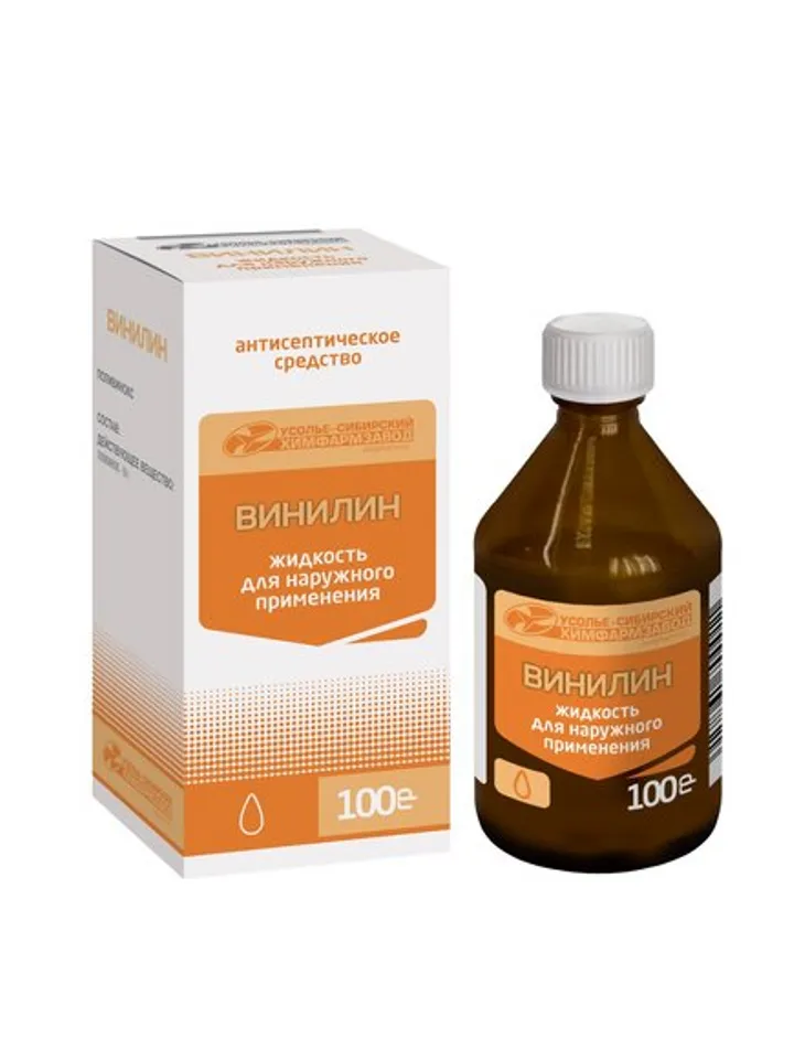 Vinyline liquid for external use 100 g against boils, carbuncles, trophic ulcers, purulent wounds, mastitis, soft tissue