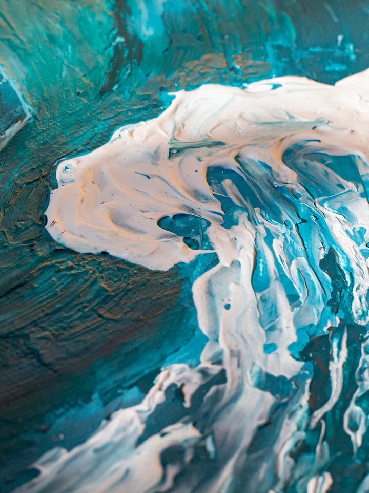 3D Abstract Wave Painting - Acrylic with Texture on Canvas - 50x50 cm | Handmade Artwork | Wave wall art