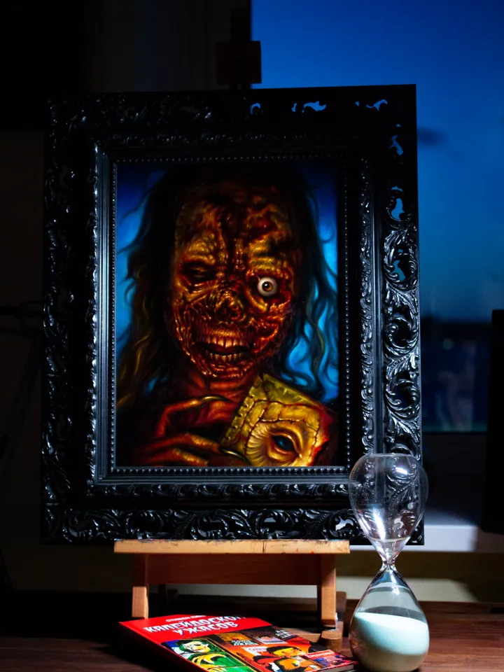 Original oil painting Cinderella curse